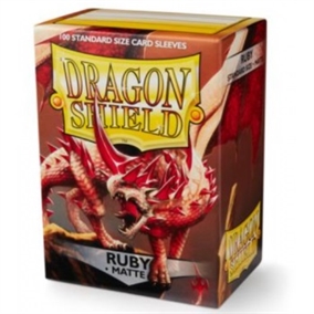Dragon Shield - Matte Ruby Sleeves - Standard Sleeves (100 stk) - Plastiklommer